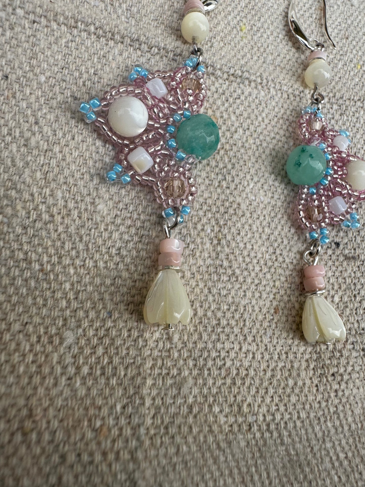 "Good Medicine" beaded earrings  (Minimal)