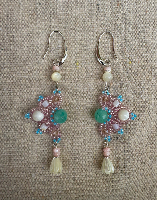 "Good Medicine" beaded earrings  (Minimal)