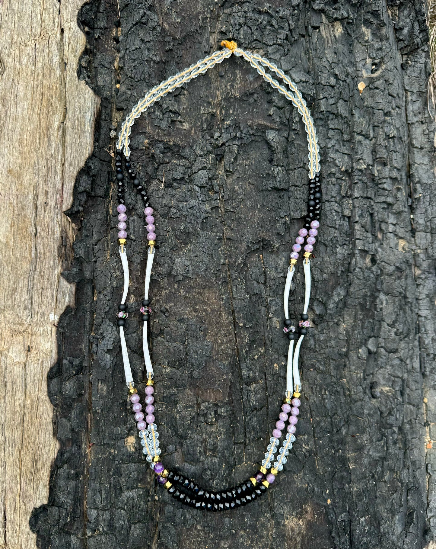 "Amethyst Mamba" 2 Strand Necklace