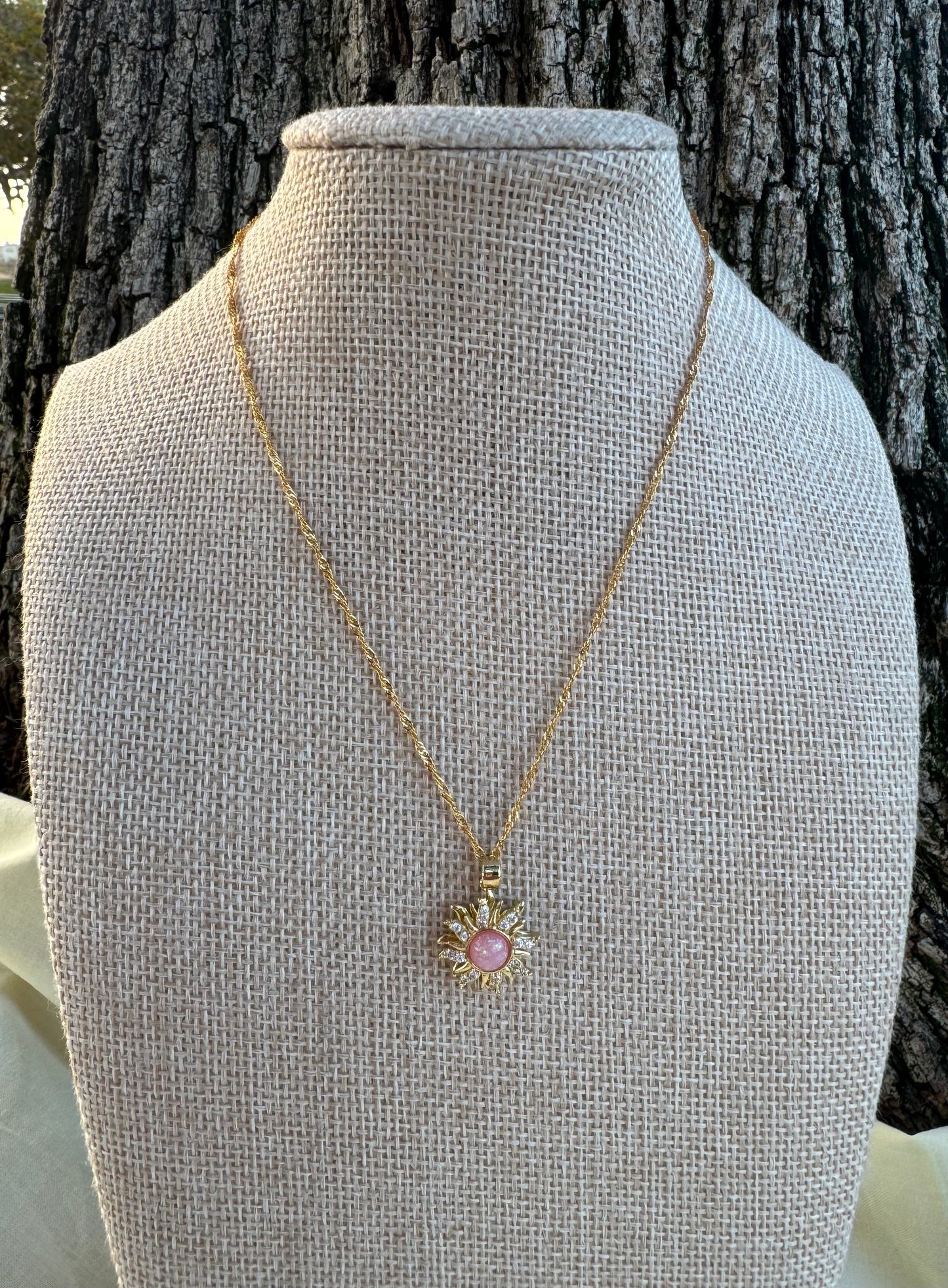 Celestial Sun Opal (Rosy) Necklace
